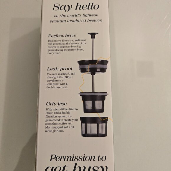 ESPRO French Press Coffee Maker for Travel NIB - Picture 2 of 4